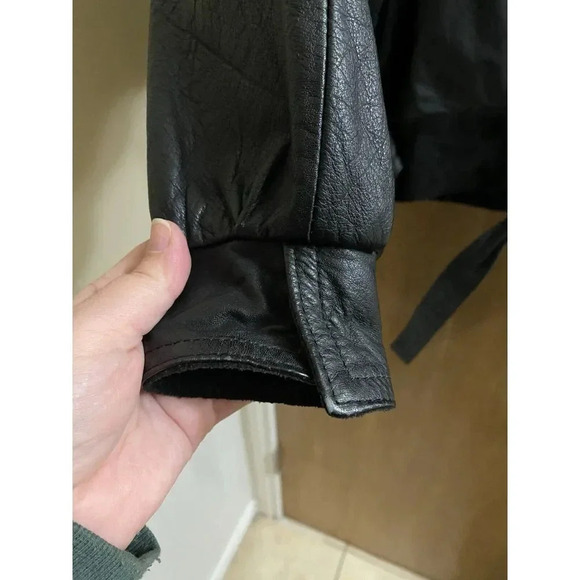 Winlit Women's Vintage Retro 80s 90s Black Leather Suede Jacket Designs Size P - Picture 6 of 16